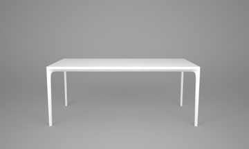 DADA - Lacquered rectangular MDF table and aluminium legs by grado design - view 3